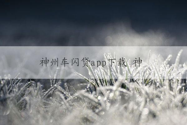 神州車閃貸app(神州閃貸抵押車安全嗎)? (http://m.jtlskj.com/) 知識問答 第1張